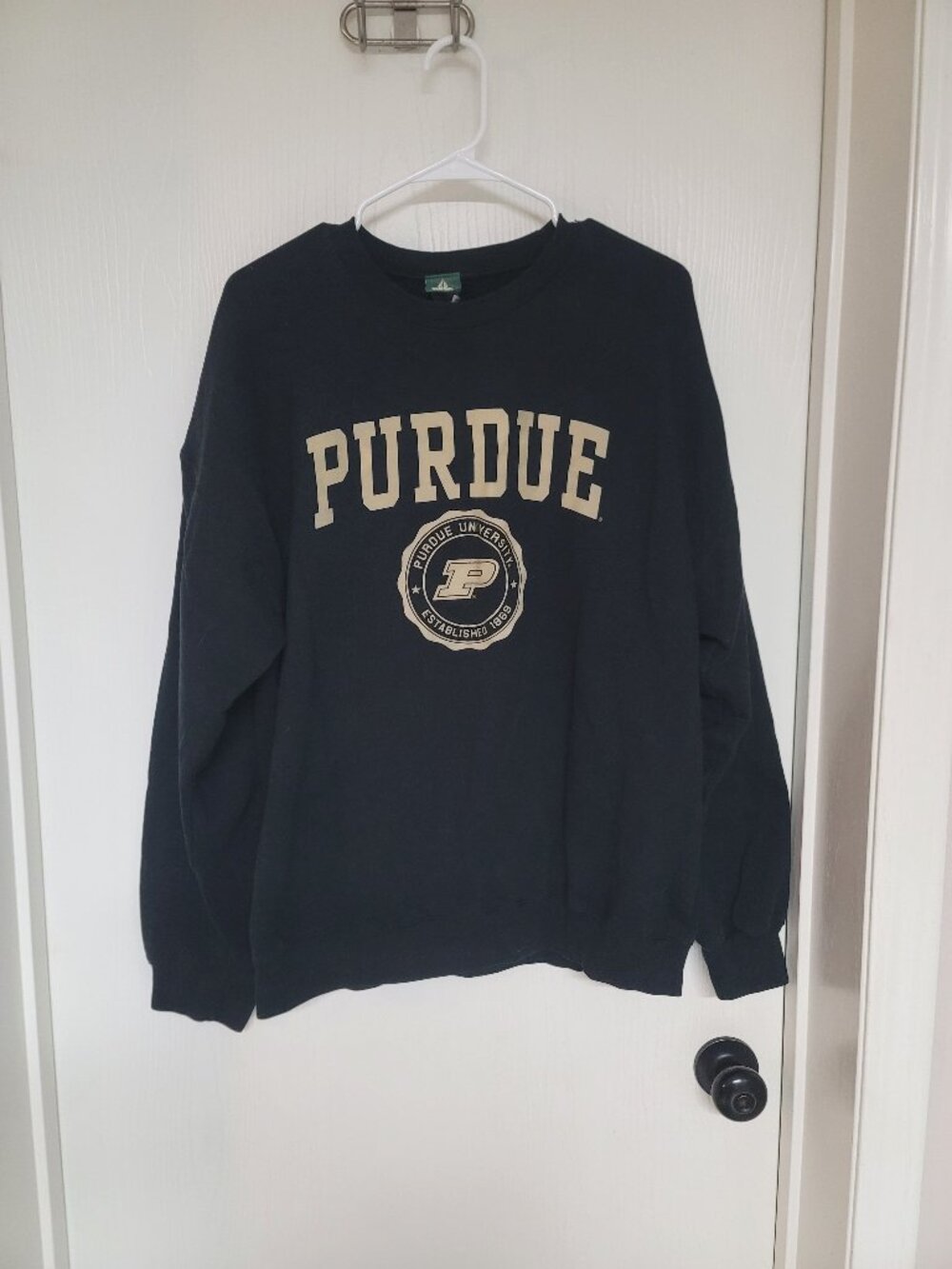 Mens black and gold Purdue University Boilermakers pullover sweatshirt - size XL